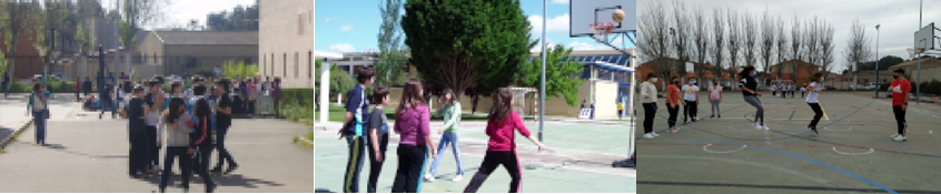 Alumnado participando en patios inclusivos