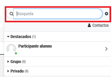 Búsqueda de contactos