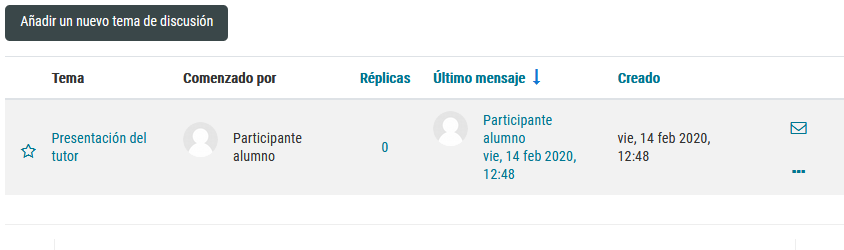 Mensaje enviado al foro