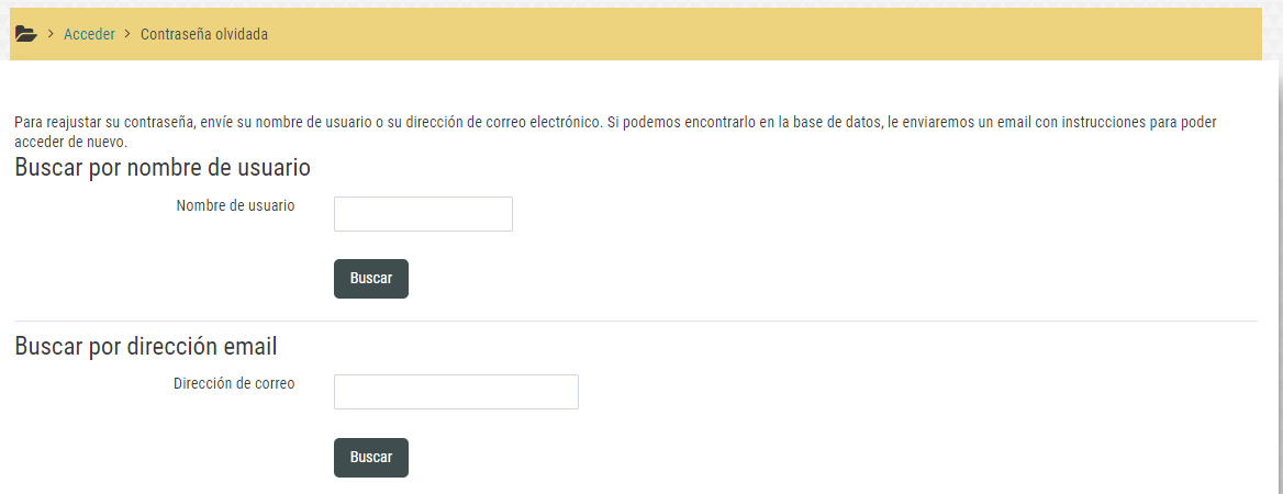 Recuperar contraseña