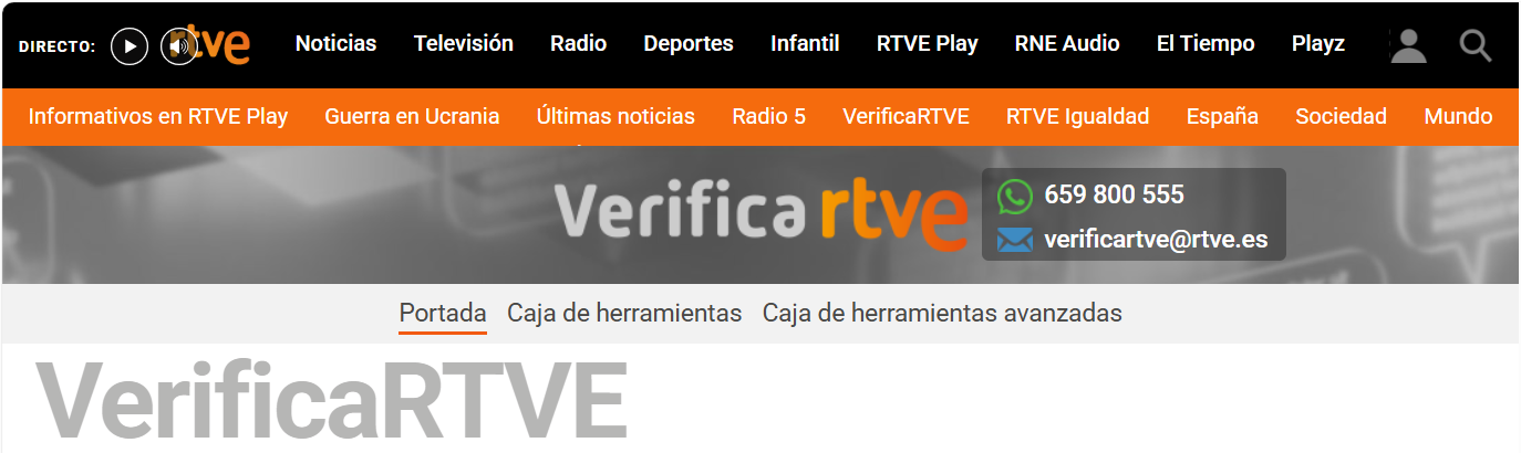 Página web de VerificaRTVE